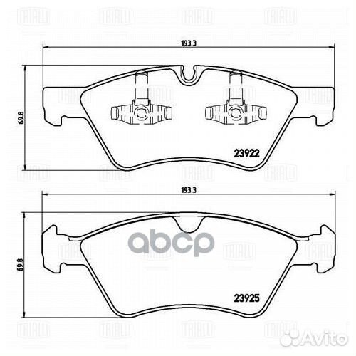 Колодки торм. для а/м Mercedes ML (W164) (05)