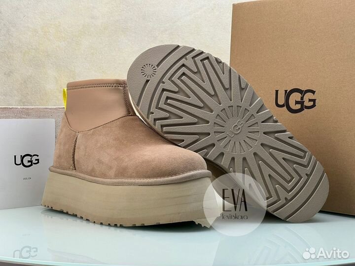 Женские угги на платформе Ugg Dipper Mustard Seed