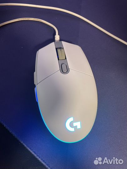 Игровая мышь logitech g102 белая б/у