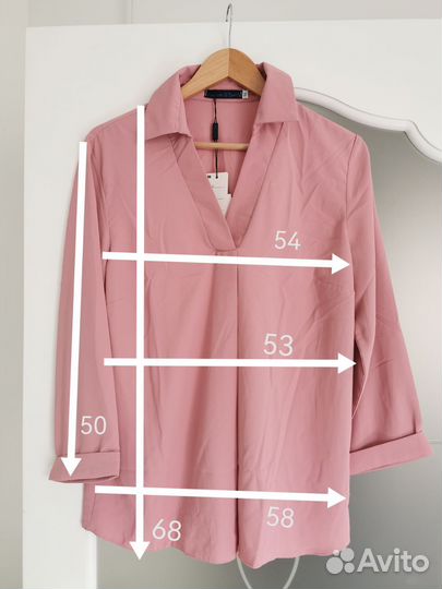 Женская блузка рубашка 52 54