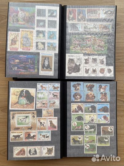 Альбомы Linder 2шт с марками животные