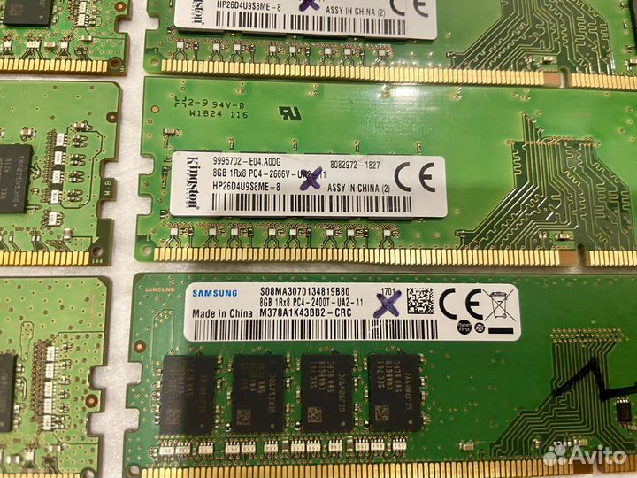 10шт DDR4 16Гб, 8Гб в ремонт