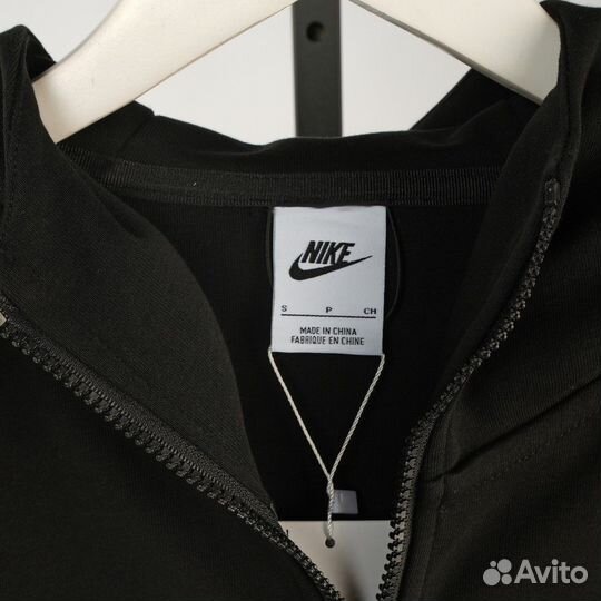 Кофта nike tech fleece черная