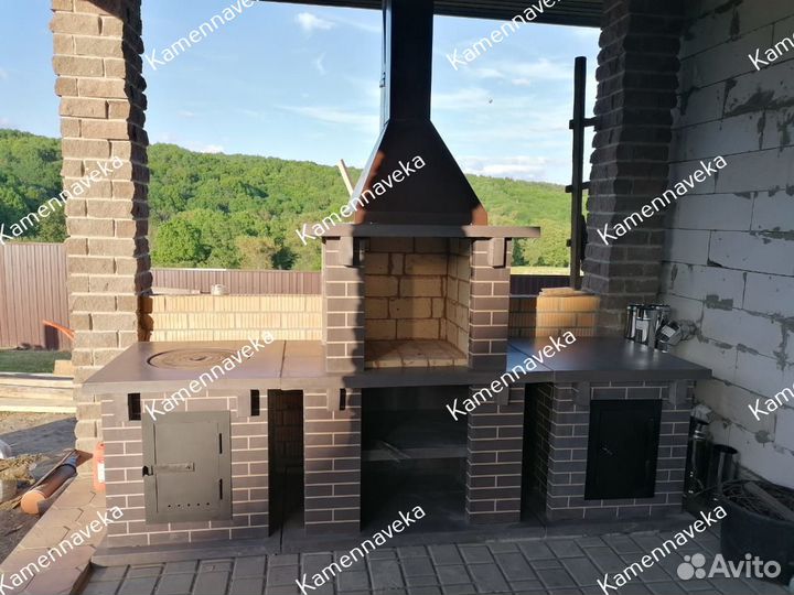 Модульная печь барбекю (бетонная)