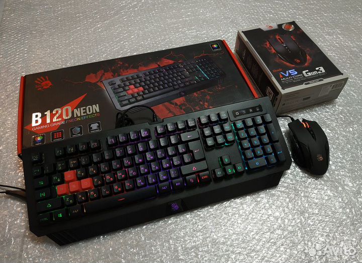 Игровой комплект клавиатура и мышь A4tech Bloody