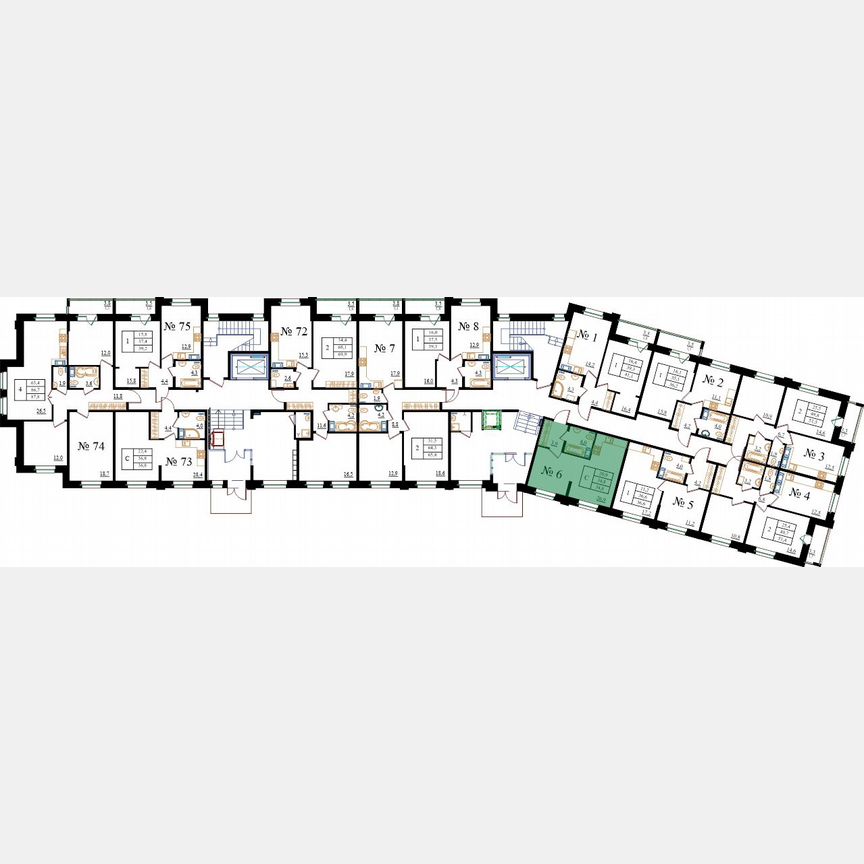 Квартира-студия, 34,8 м², 1/8 эт.