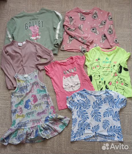 Пакет летних вещей на девочку 110-116