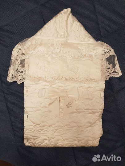 Нарядный белый конверт на выписку Choupette