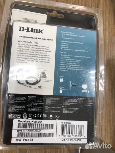 KVM-переключатель D-Link KVM-221/RU