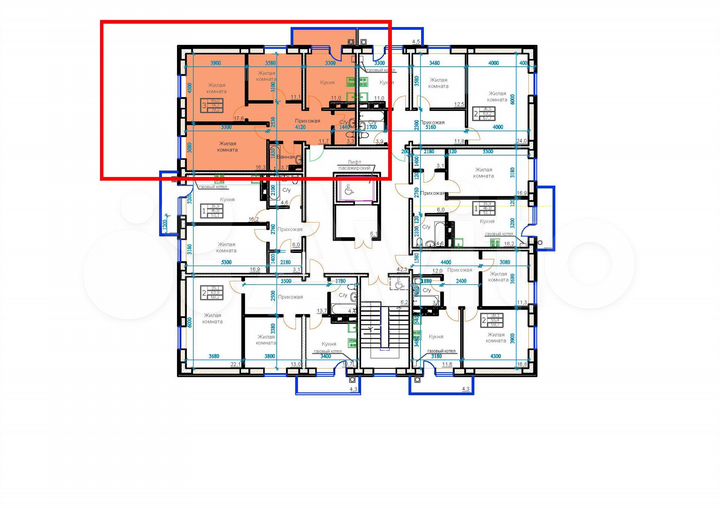 3-к. квартира, 79,2 м², 8/9 эт.