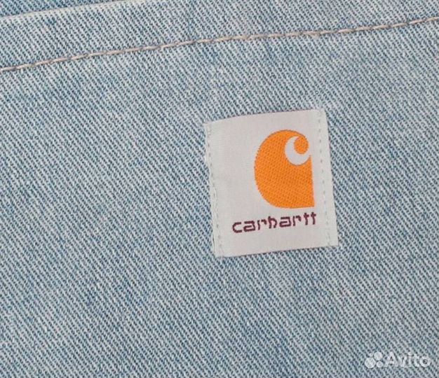 Джинсы Carhartt широкие. Голубые