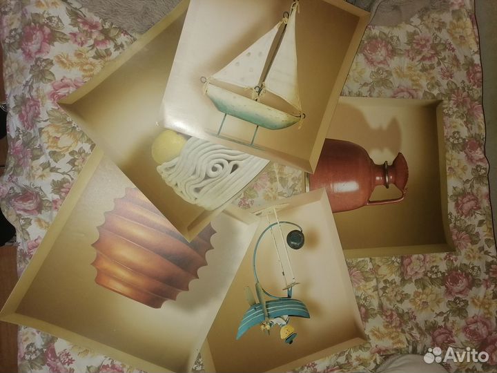 3D наклейки на стену, 5 штук