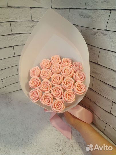 Букет розовые розы маме жене подруге