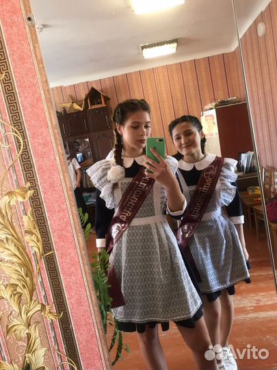 Платье школьное с фартуком