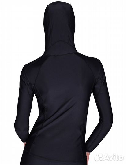 Женская гидромайка с капюшоном и длинными рукавами