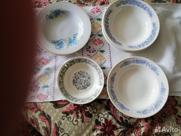 Ложки столовые сталь bcf inox, тарелки СССР