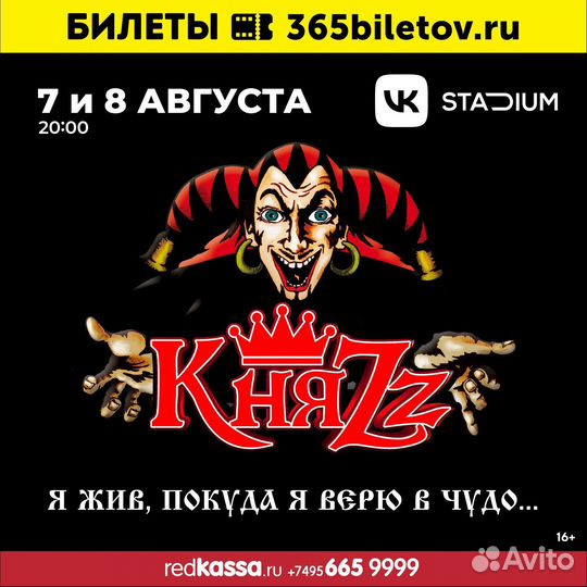 Билет на концерт княzz