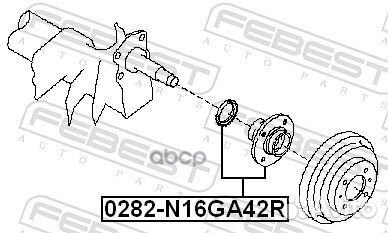 Ступица задняя 0282N16GA42R Febest