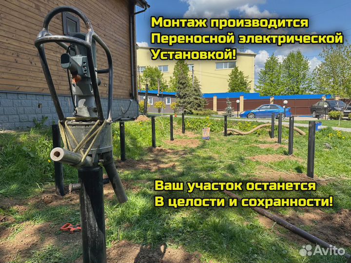 Винтовые сваи с монтажом