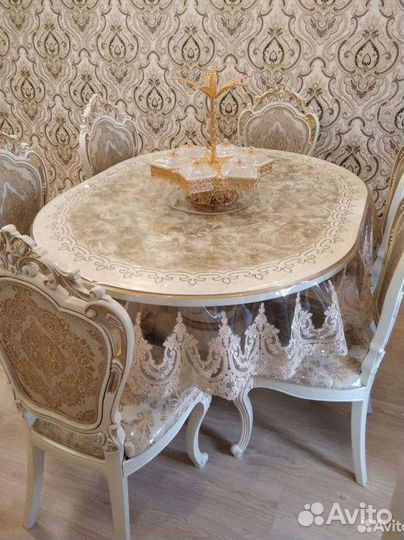 Скатерть из силикона с кружевом