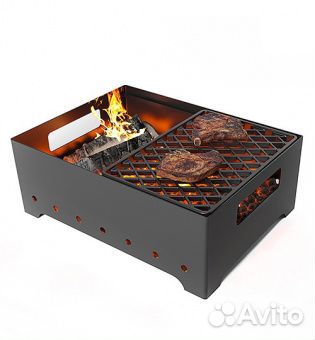 Мангал Турист №2 с чугунной решеткой стейк