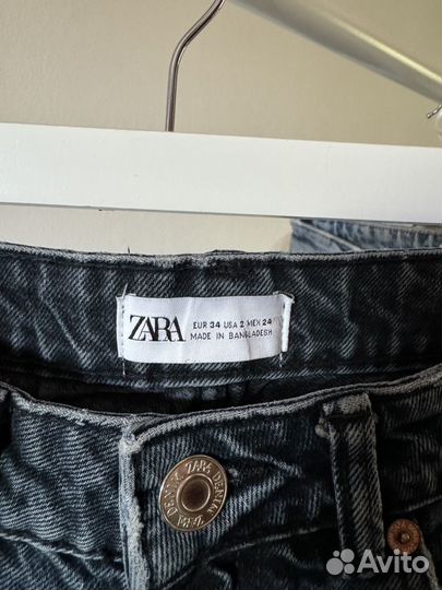 Джинсы zara mom fit 34