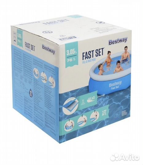 Надувной бассейн новый 305x76 см