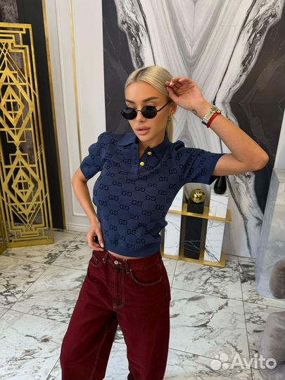 Яркое поло Gucci