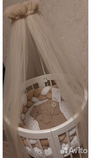 Бортик коса в кроватку