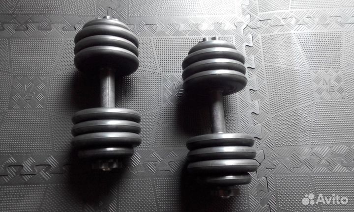 Гантель 20 кг из маленьких весов