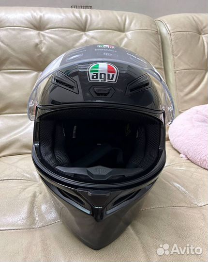 Шлем AGV K1s глянцевый черный оригинал