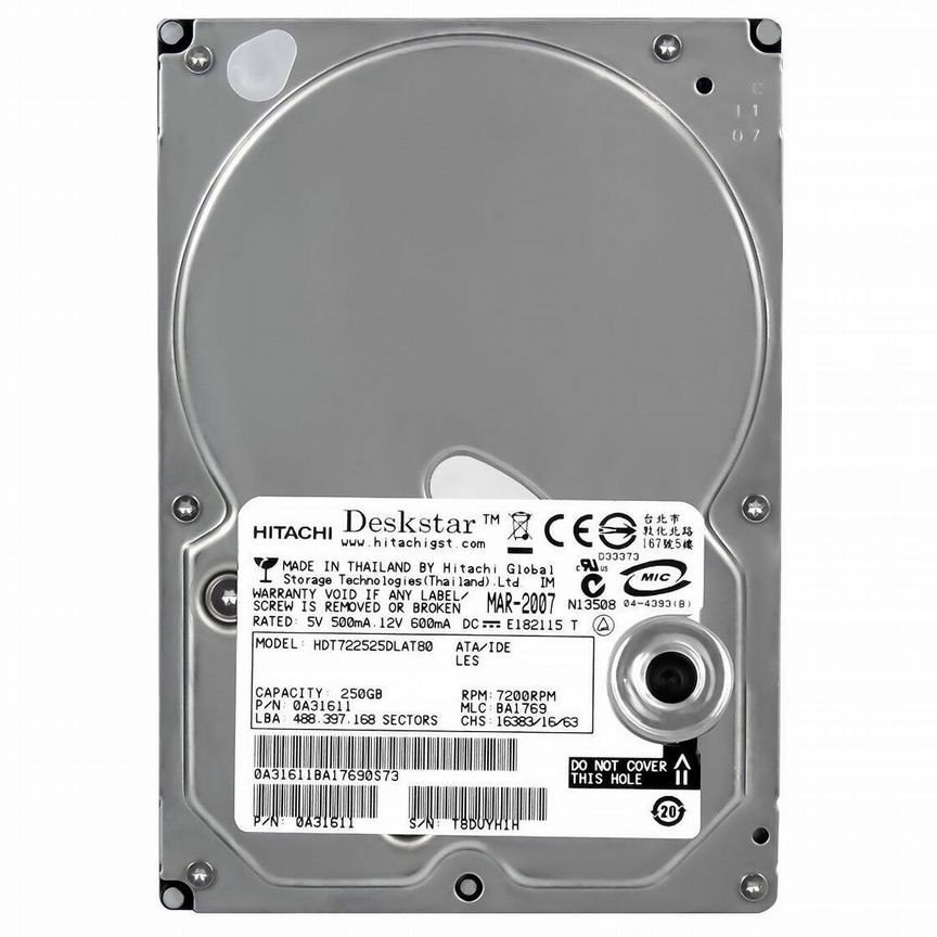 [HDT722525DLAT80] Жесткий Диск Hitachi 250gb Ide 3.5 Hdt722525dlat80