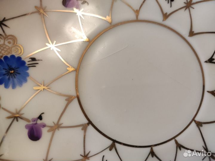 Золотая сетка Васильки лфз 1с, чашка и блюдце