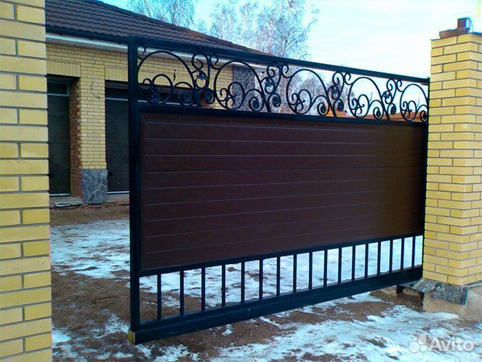 Откатные ворота с установкой