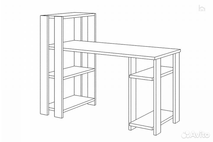 Стол компьютерный Slim стн-110/140 бен
