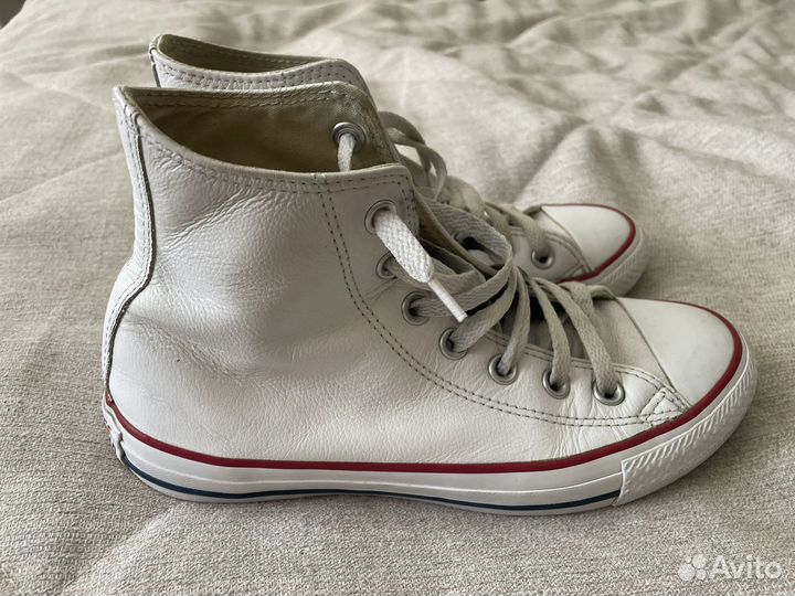 Кеды converse женские высокие белые