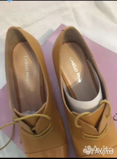 Ботинки кожа новые Carlo Pazolini 38,5 охра