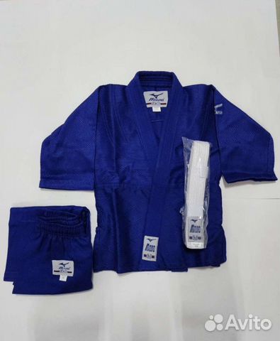 Кимоно для дзюдо mizuno синие