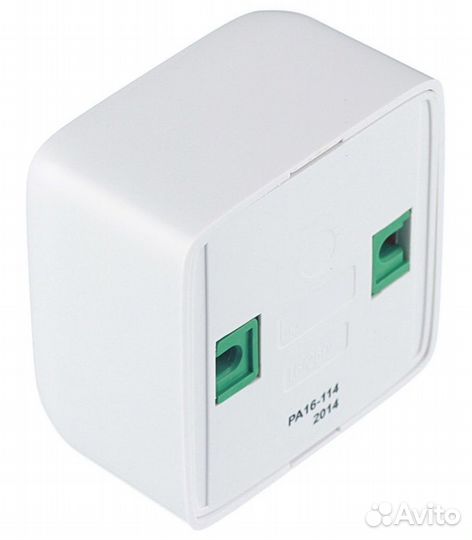 Розетка ра16-114 открытая установка белая с заземл