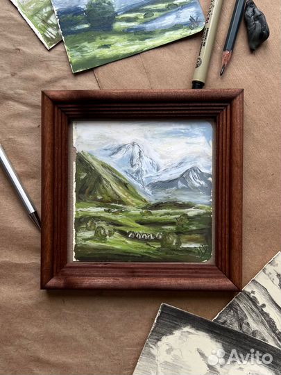 Картины пейзажи пастелью и карандашом