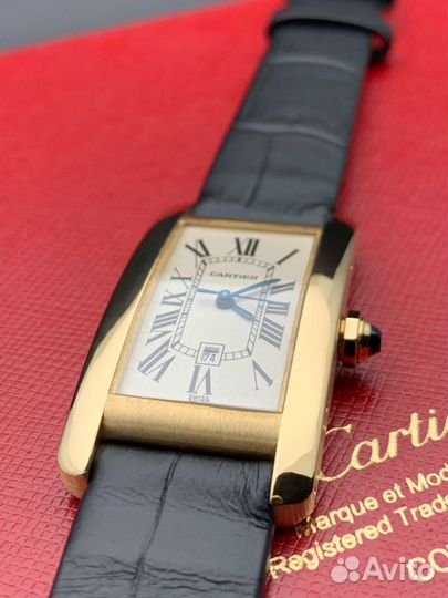 Золотые Cartier Tank Americaine 41 mm