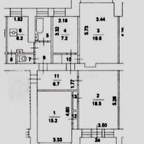 Комната 45,5 м² в 4-к., 5/7 эт.