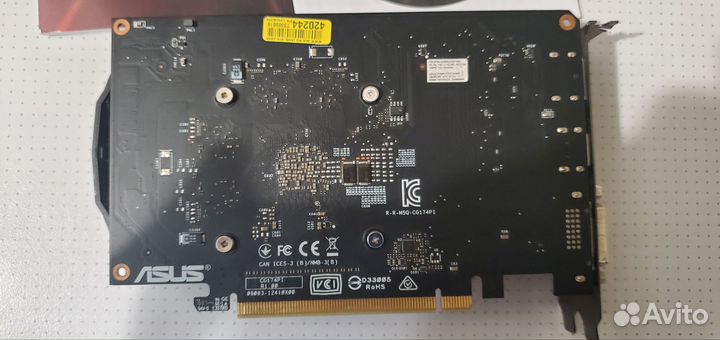 Видеокарта asus 1650 phoenix 4gb gddr5