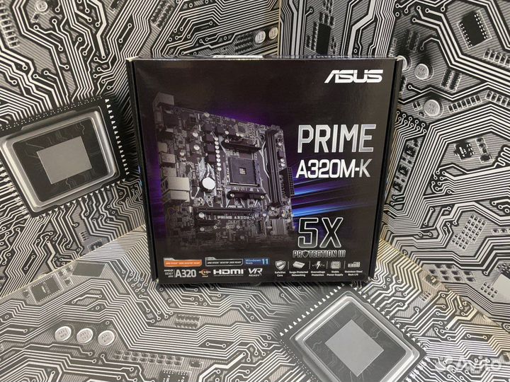 Asus prime A320M-K (AM4) новая с гарантией