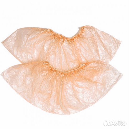 Бахилы полиэтиленовые 20 мкм, 1000 пар (оранжевые)