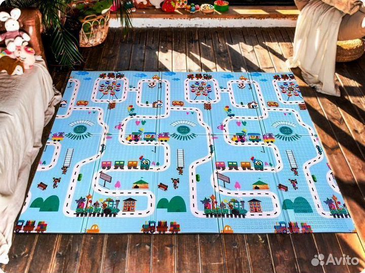 Детский коврик для ползания новый (заводской брак)
