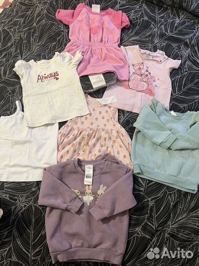 Вещи пакетомдля девочки 92