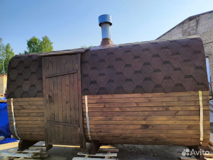 Баня бочка квадро