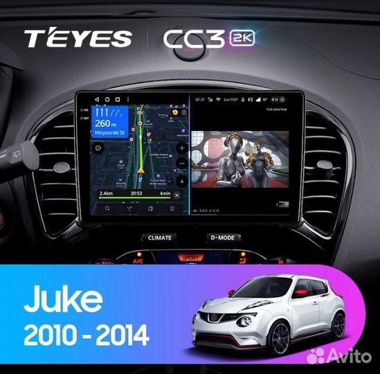 Автомагнитола Teyes CC3 2K 4/32 Nissan Juke