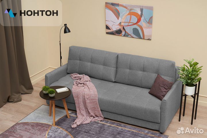 Диван еврокнижка Рон Loft серый